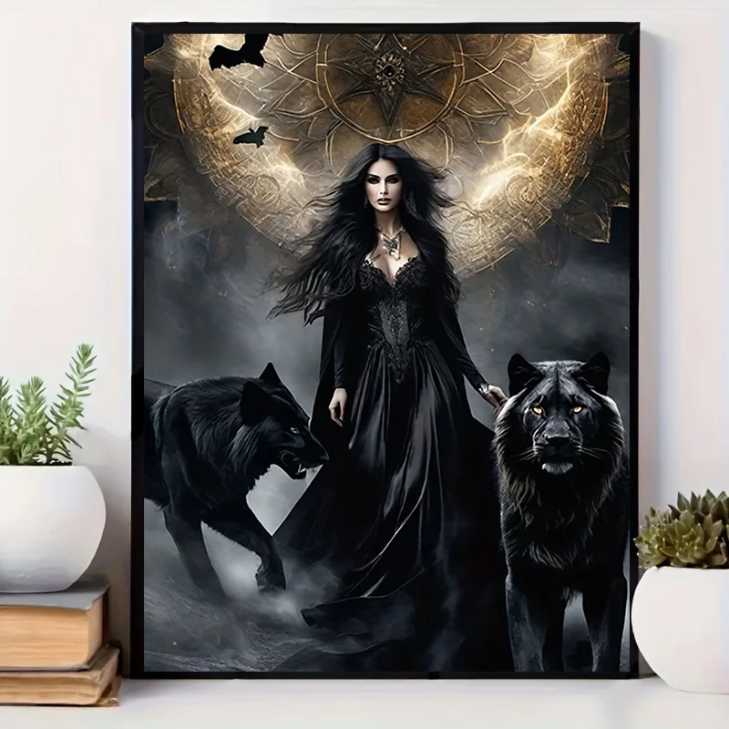 Home Decor Theme - Room Decor 1pc Gothic Wolf Canvas