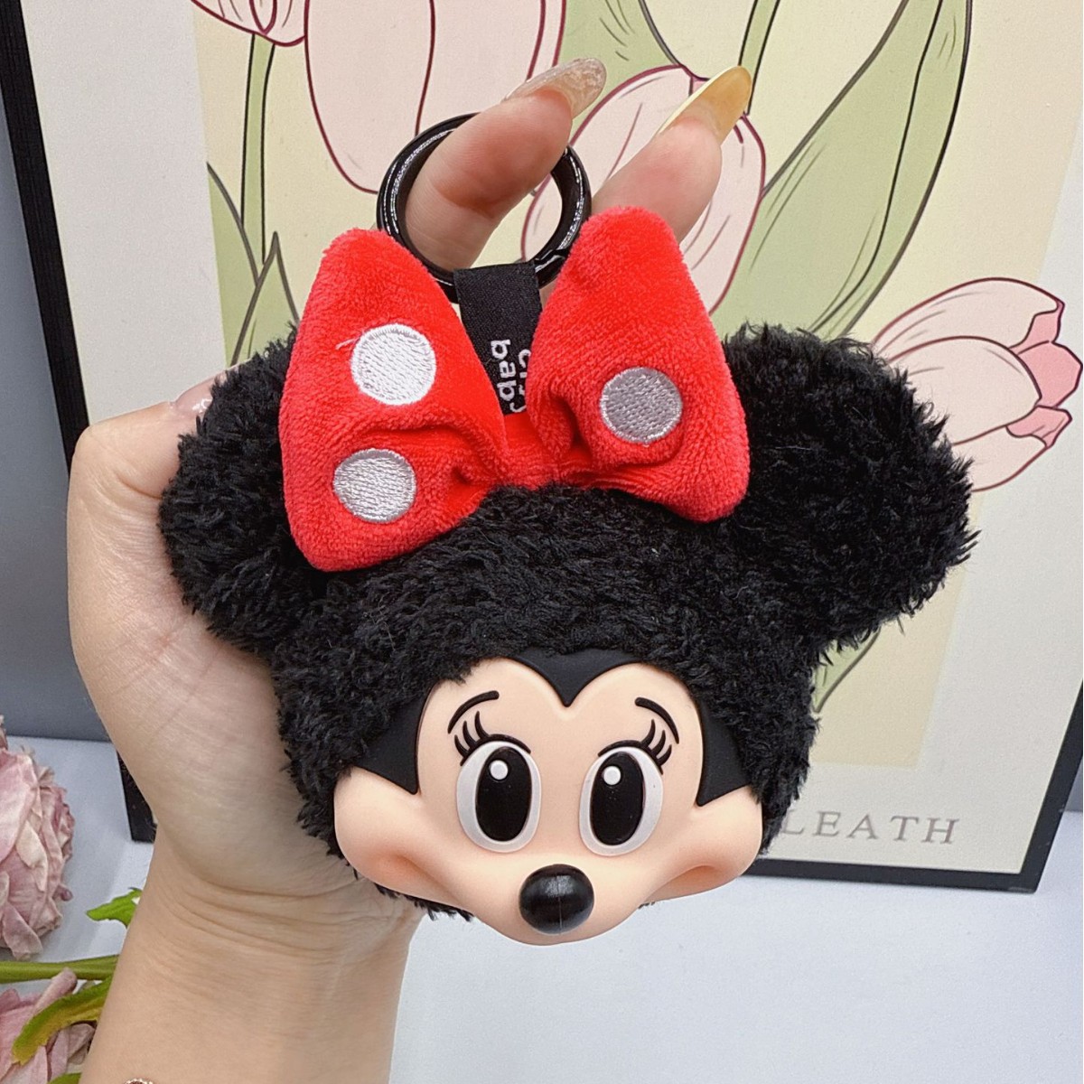 Home Decor Ideas - Mickey Minnie Plush Doll Keychain Cute