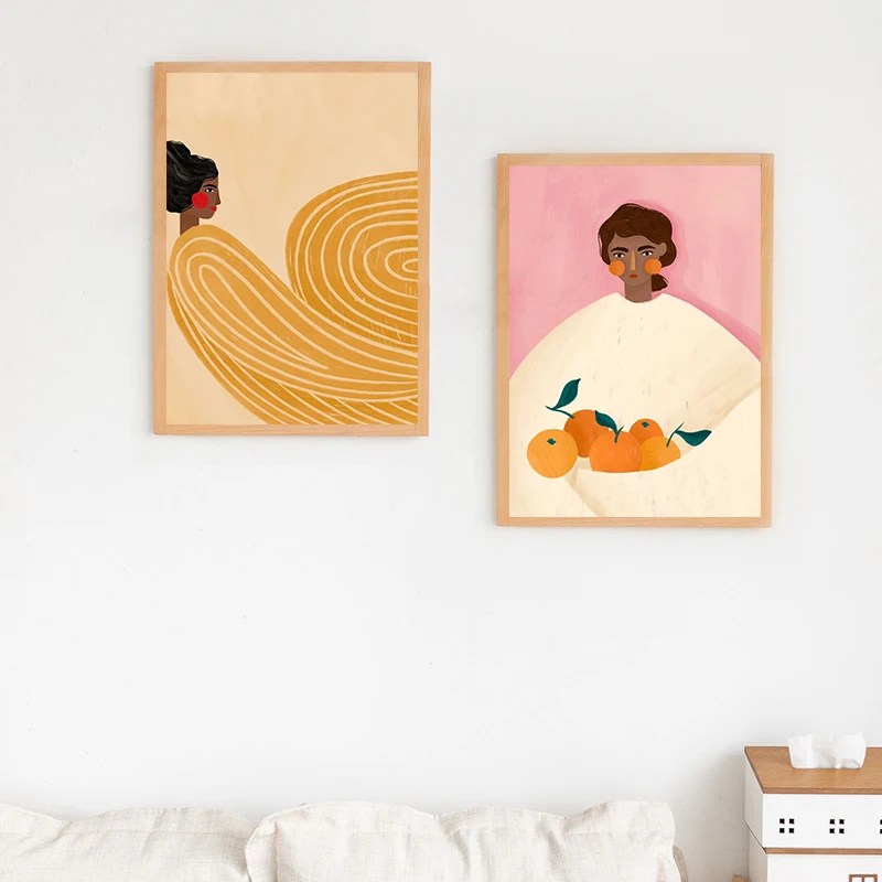 Home Decor Minimal - Colourful Line Stripes Girls Art Poster