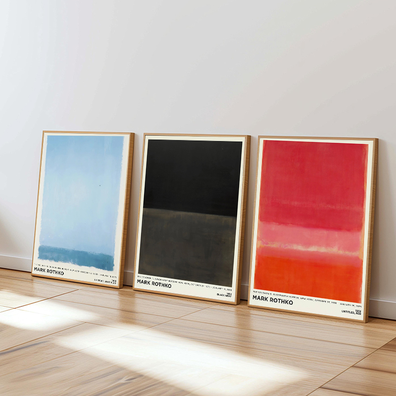 Home Decor Minimal - Vintage Minimalist Mark Rothko Canvas Painting
