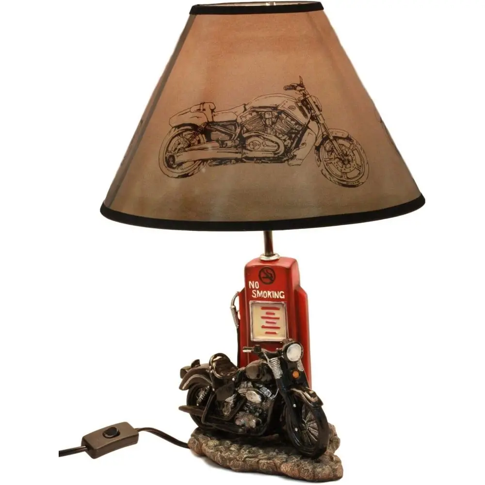 Home Decor Theme - Vintage Retro Black Motorcycle Gas Pump