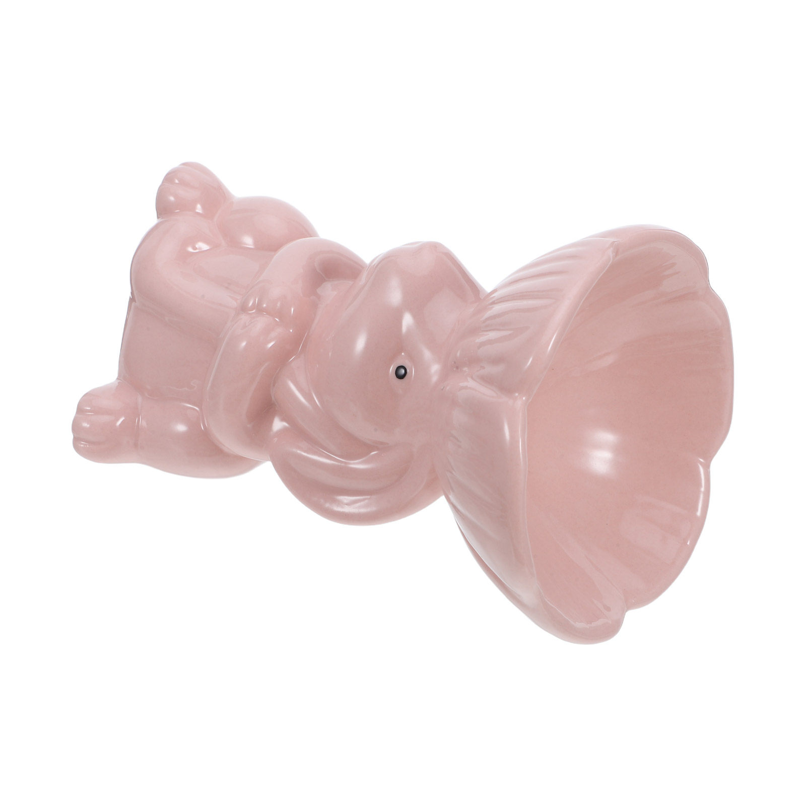 Ceramic Trinket Dish - Bunny Ceramic Jewelry Dish Pink Flower