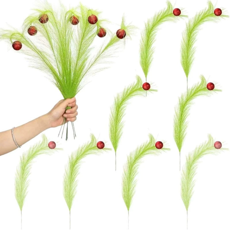 Christmas Twisted Green Branch - огляд і ціна Pampas Grass Decor