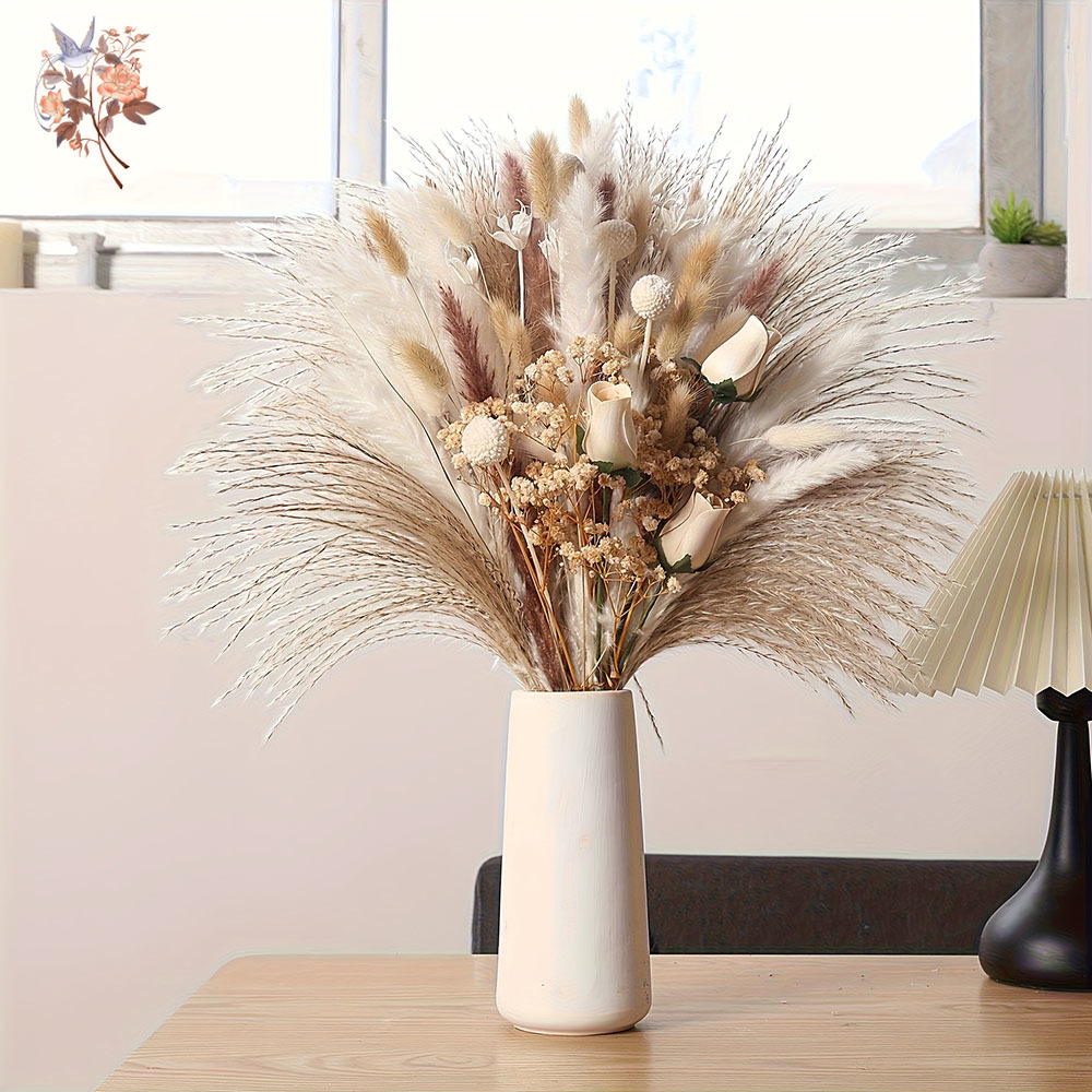80Pcs Artificial Dried Flowers - огляд і ціна Pampas Grass Decor