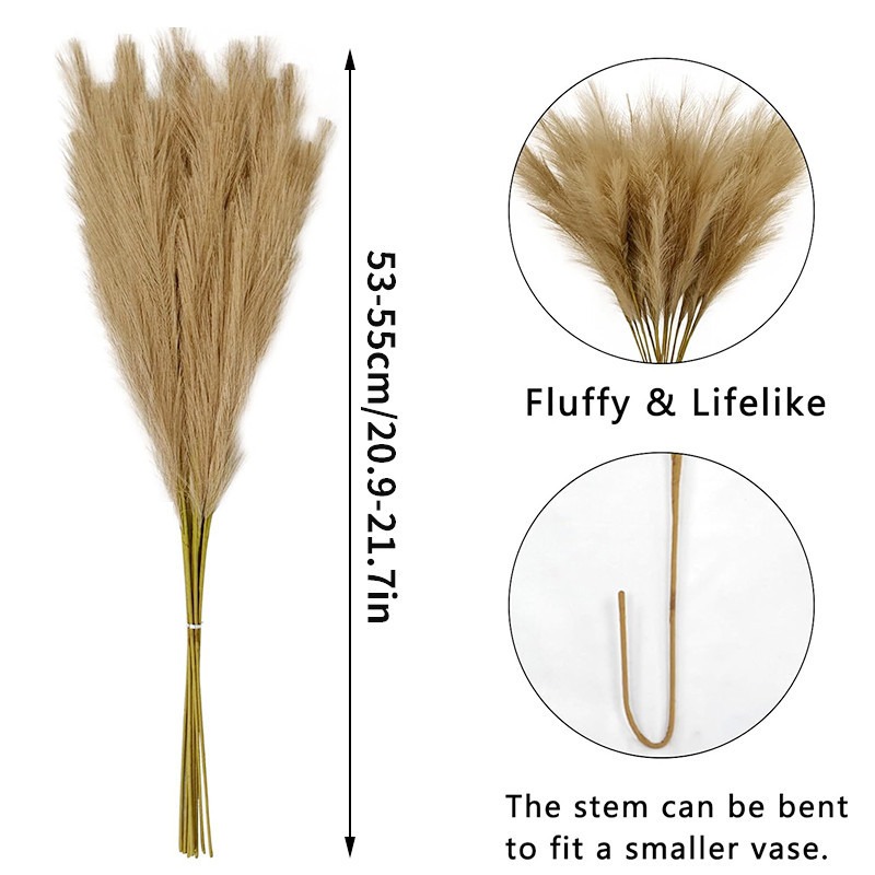 5PCS/set Artificial Flowers Pa - огляд і ціна Pampas Grass Decor