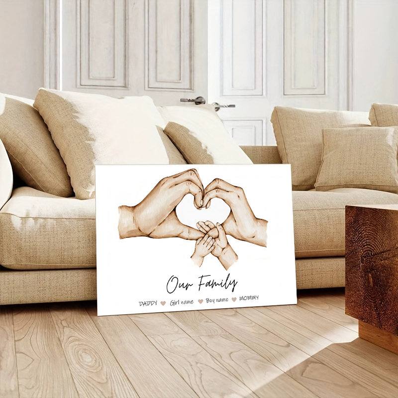 Personalized Custom Family Han - огляд і ціна Home Decor Canvas
