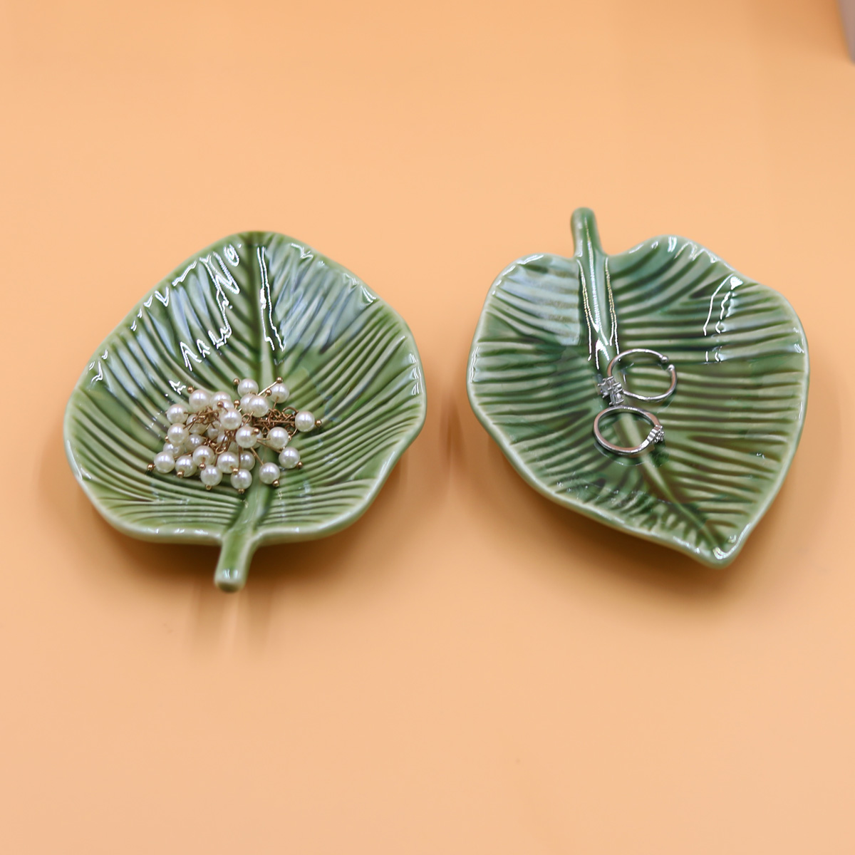 1Pcs Leaf-Shaped Jewelry Organ - огляд і ціна Ceramic Trinket Dish