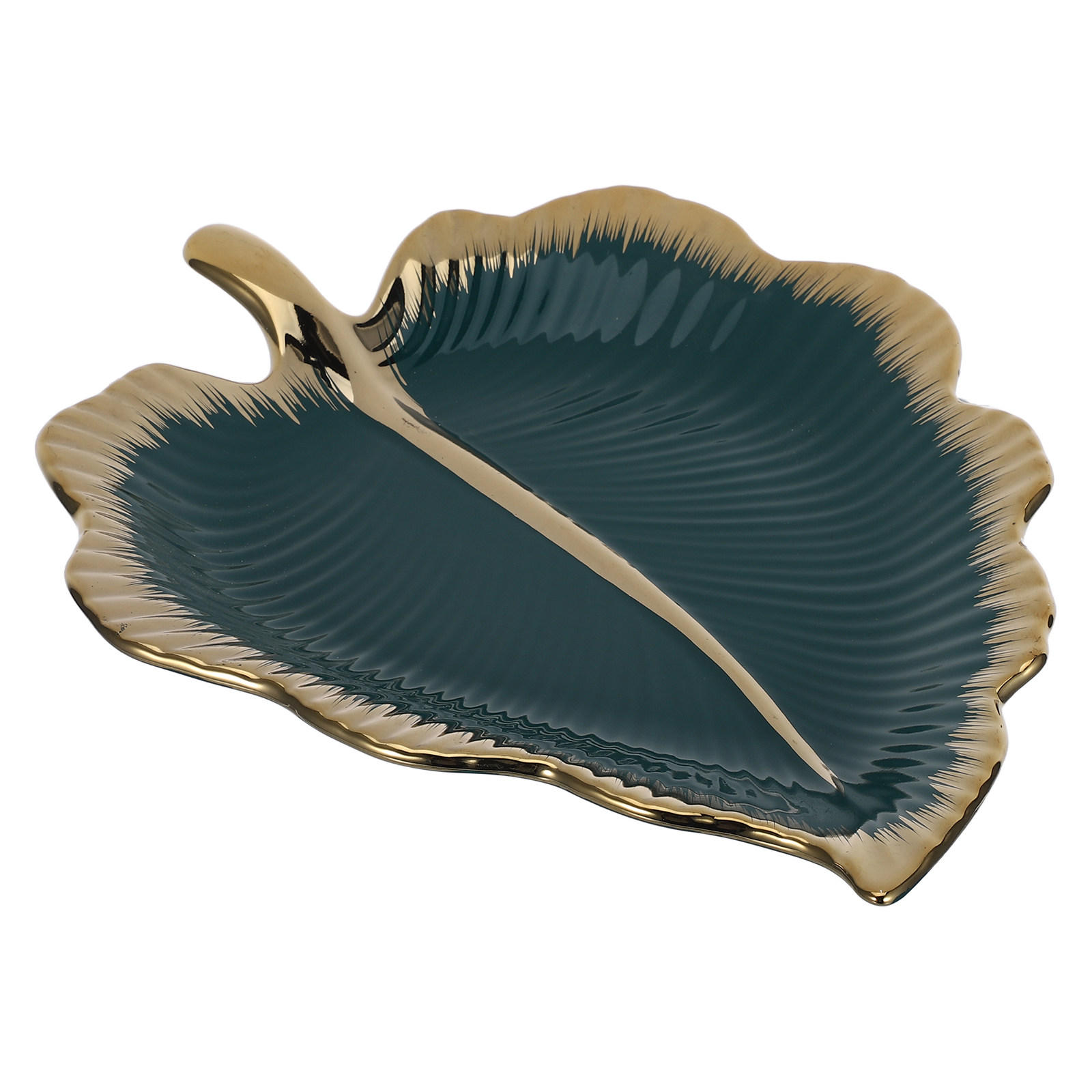 Green Ceramic Leaf Jewelry Tra - огляд і ціна Ceramic Trinket Dish