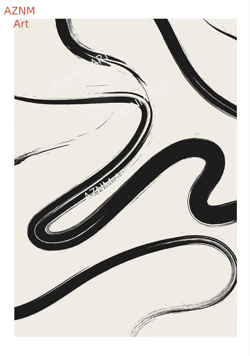 Nordic Bohemian Line Art Black - огляд і ціна Home Decor Minimal