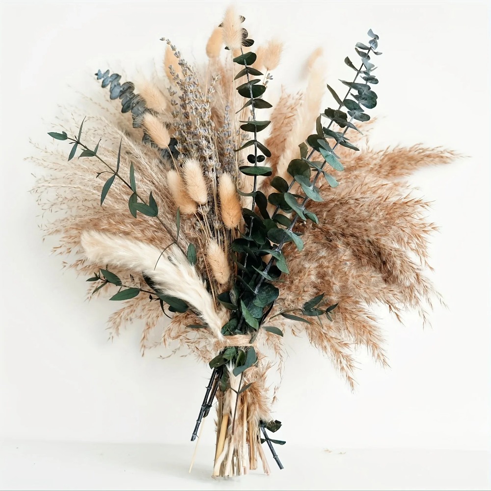 80Pieces Natural Dried Flowers - огляд і ціна Pampas Grass Decor