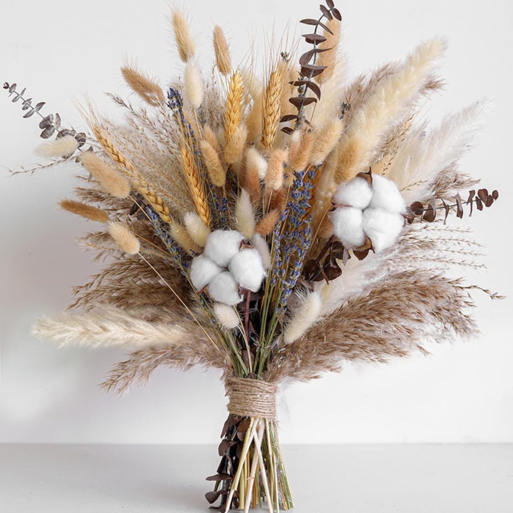 80Pieces Natural Dried Flowers - огляд і ціна Pampas Grass Decor