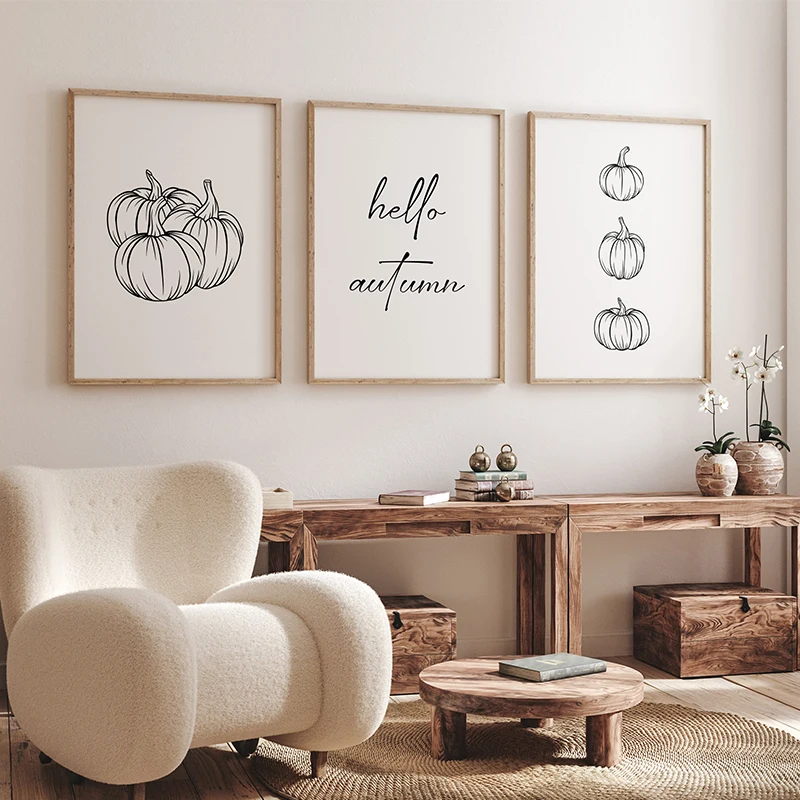Set of 3 Pumpkin Minimalism Bl - огляд і ціна Home Decor Minimal