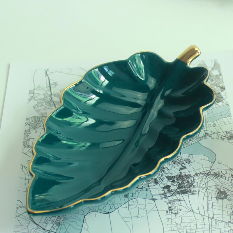 Leaf Shape Ceramic Fruit Plate - огляд і ціна Ceramic Trinket Dish