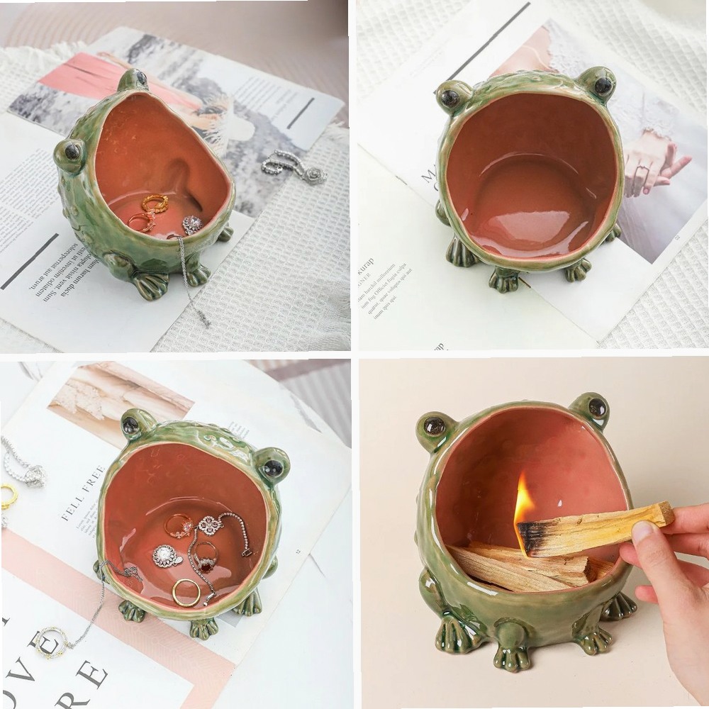 Ceramic Frog Jewelry Dish Big  - огляд і ціна Ceramic Trinket Dish