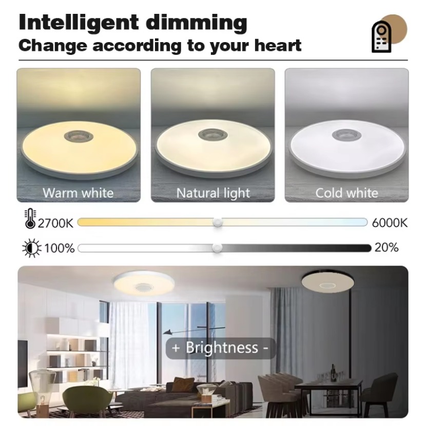 TUYA Smart Music Ceiling Light - огляд і ціна Home Decor Free App