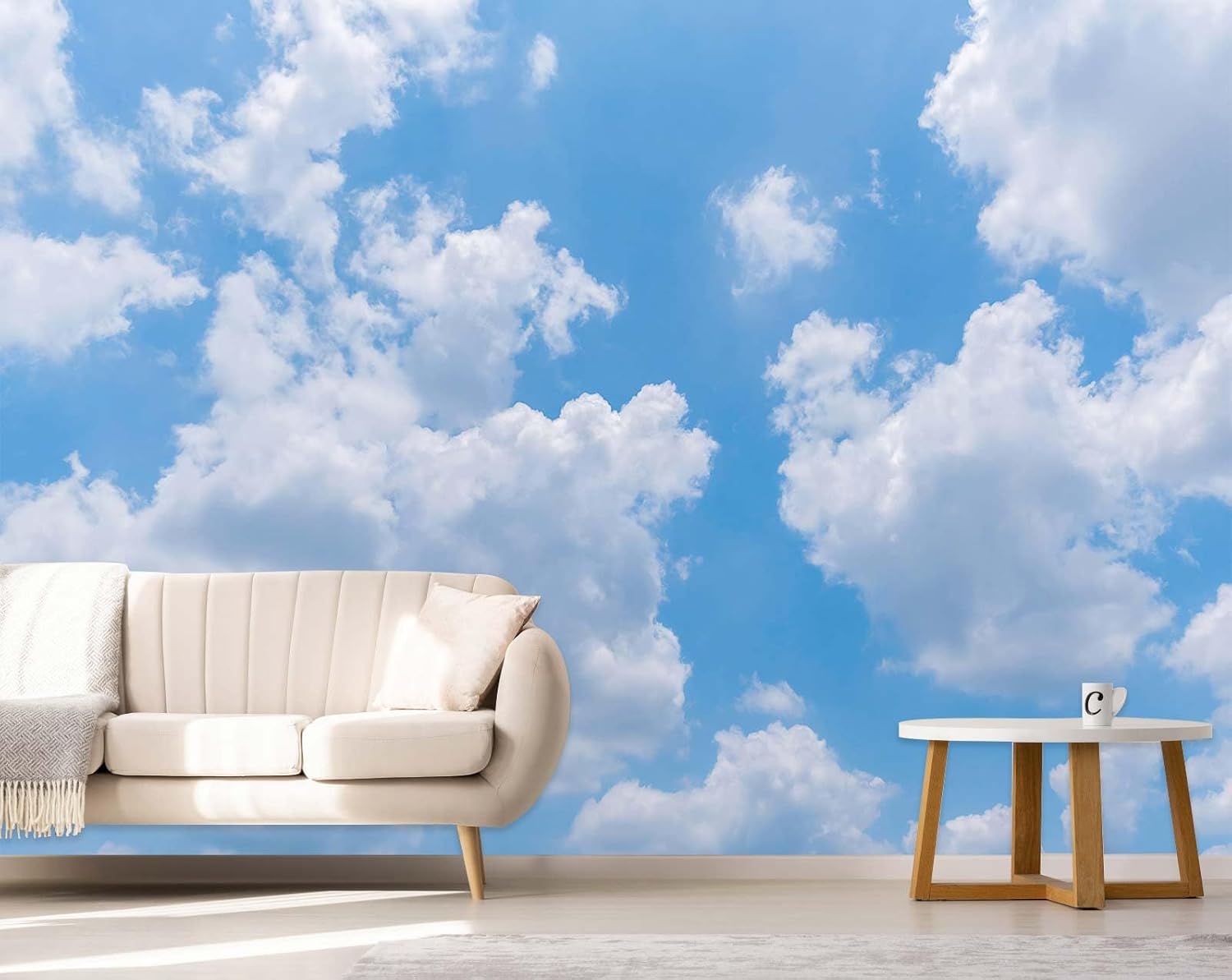 Vibrant Blue Sky Cloud Tapestr - огляд і ціна Home Decor Under 100