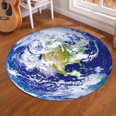Galaxy Earth Moon Round Carpet - огляд і ціна Home Decor Under 100