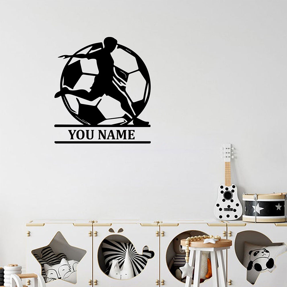 1PC Fashion Soccer Customized  - огляд і ціна Home Decor Sticker