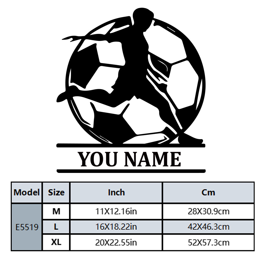 1PC Fashion Soccer Customized  - огляд і ціна Home Decor Sticker