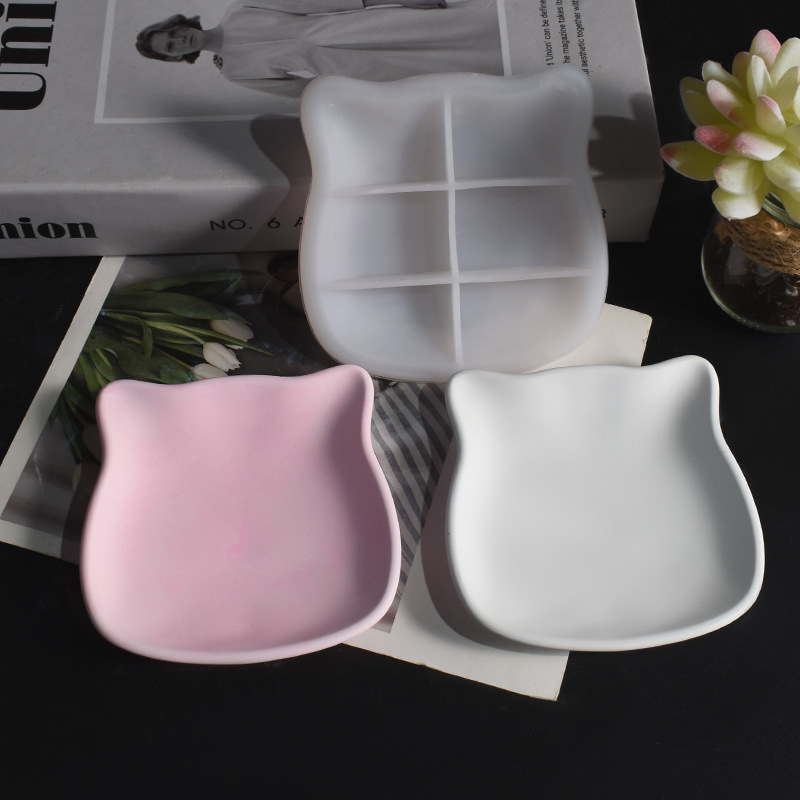 Plaster Cat Dish Mold Kitten T - огляд і ціна Ceramic Trinket Dish