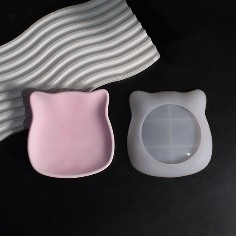Plaster Cat Dish Mold Kitten T - огляд і ціна Ceramic Trinket Dish