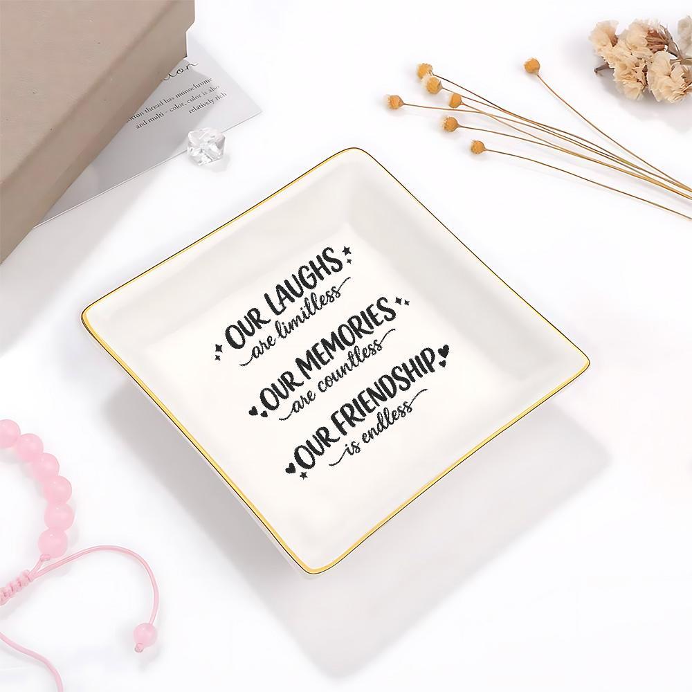Jewelry Stand Friendship Quote - огляд і ціна Ceramic Trinket Dish
