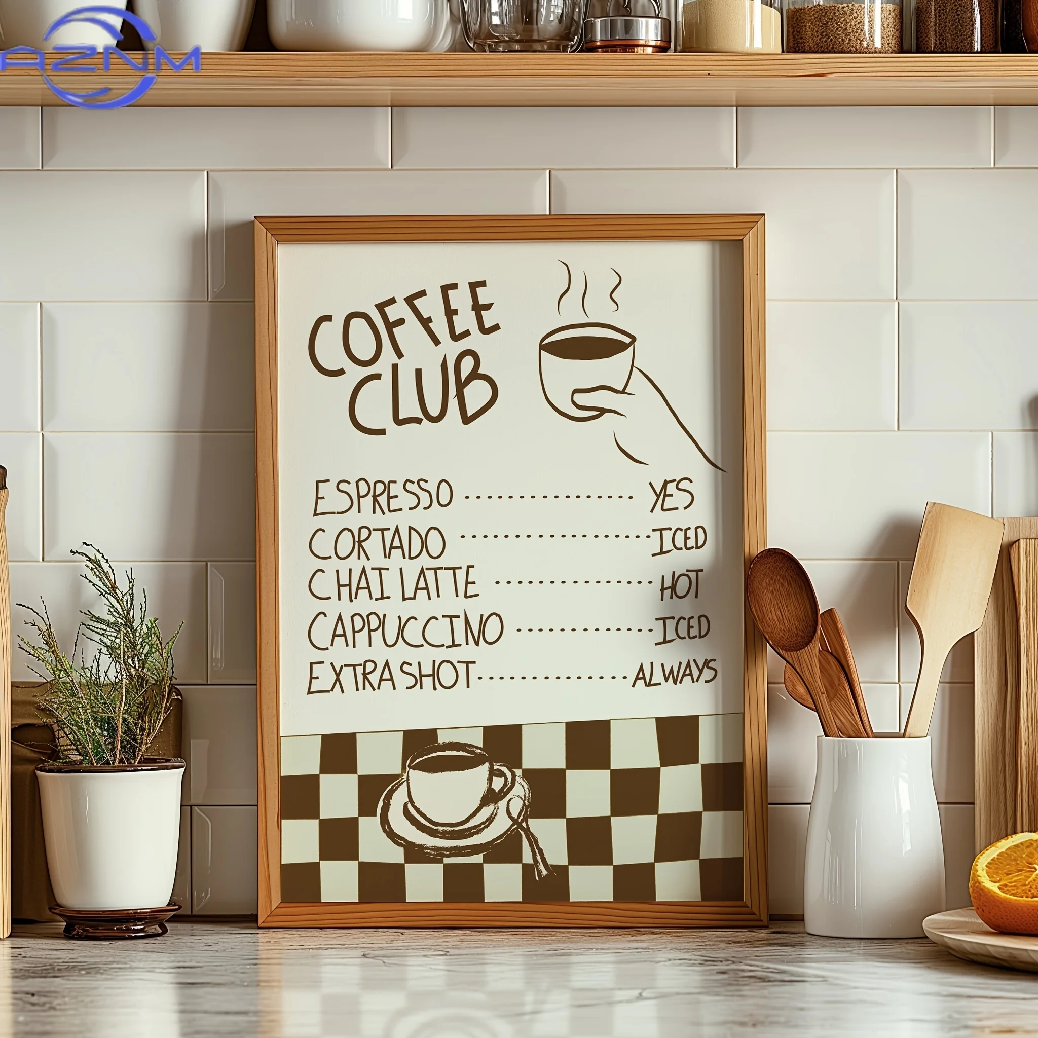 Cartoon Animal Text Art Coffee - огляд і ціна Home Decor Minimal