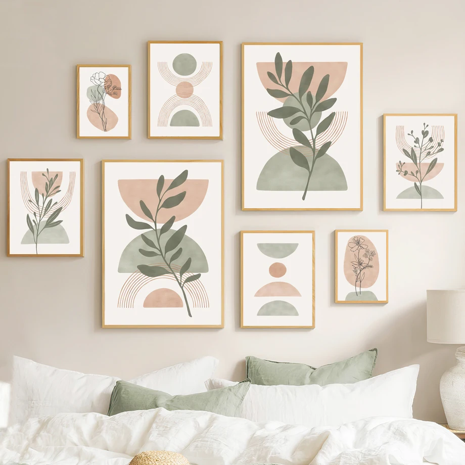 1pcs(No frame)Bohemian Green L - огляд і ціна Geometric Wall Art