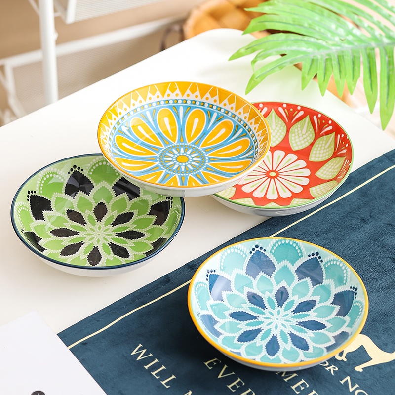 4pc Bohemian Ceramic Plate - S - огляд і ціна Ceramic Trinket Dish
