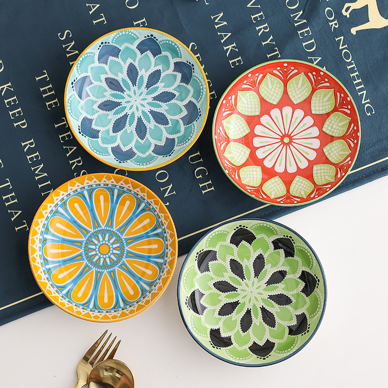 4pc Bohemian Ceramic Plate - S - огляд і ціна Ceramic Trinket Dish