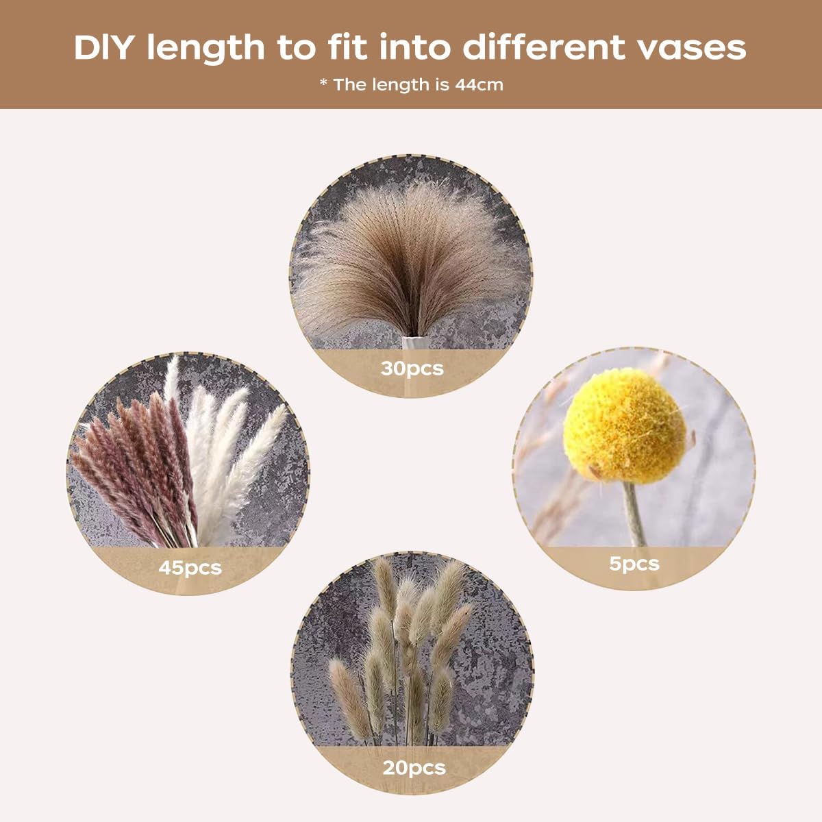Dried Pampas Grass Bouquet Nat - огляд і ціна Pampas Grass Decor