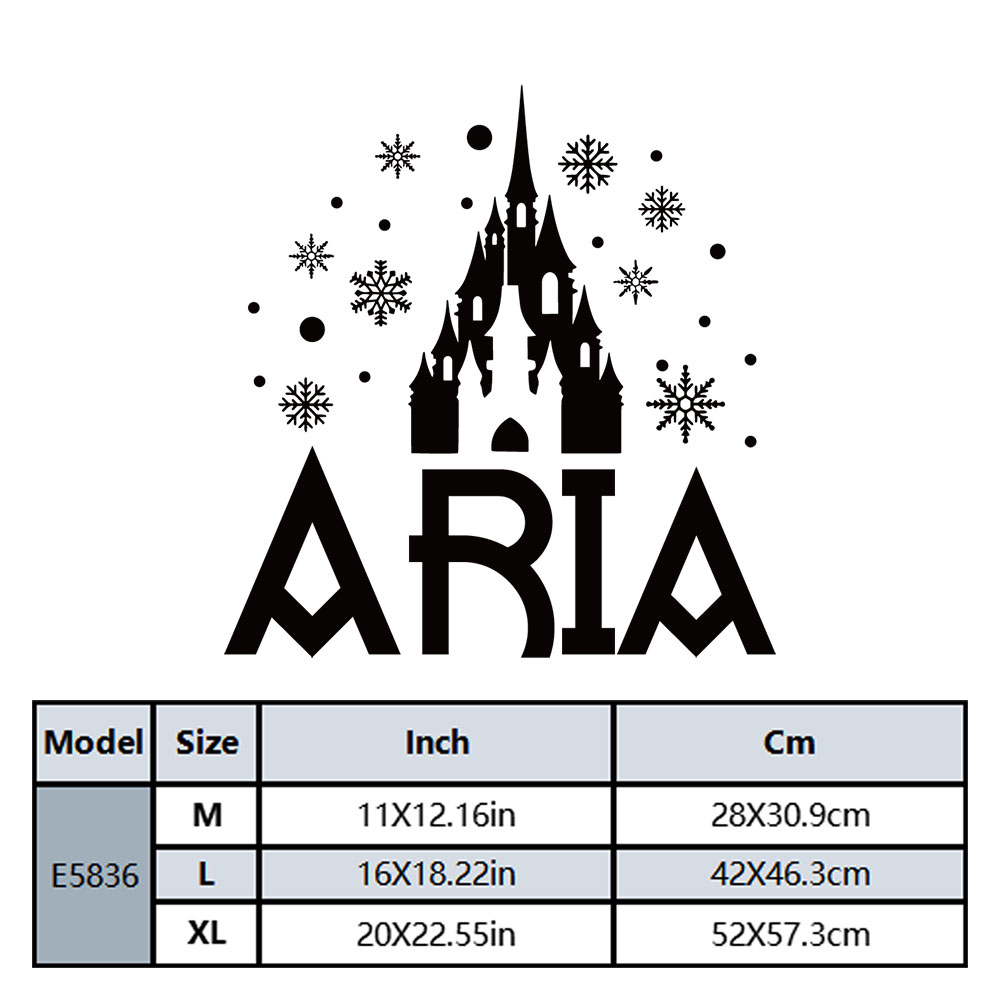 1PC Cute Castle Snowflake Cust - огляд і ціна Home Decor Sticker